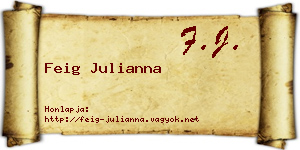 Feig Julianna névjegykártya