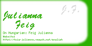 julianna feig business card